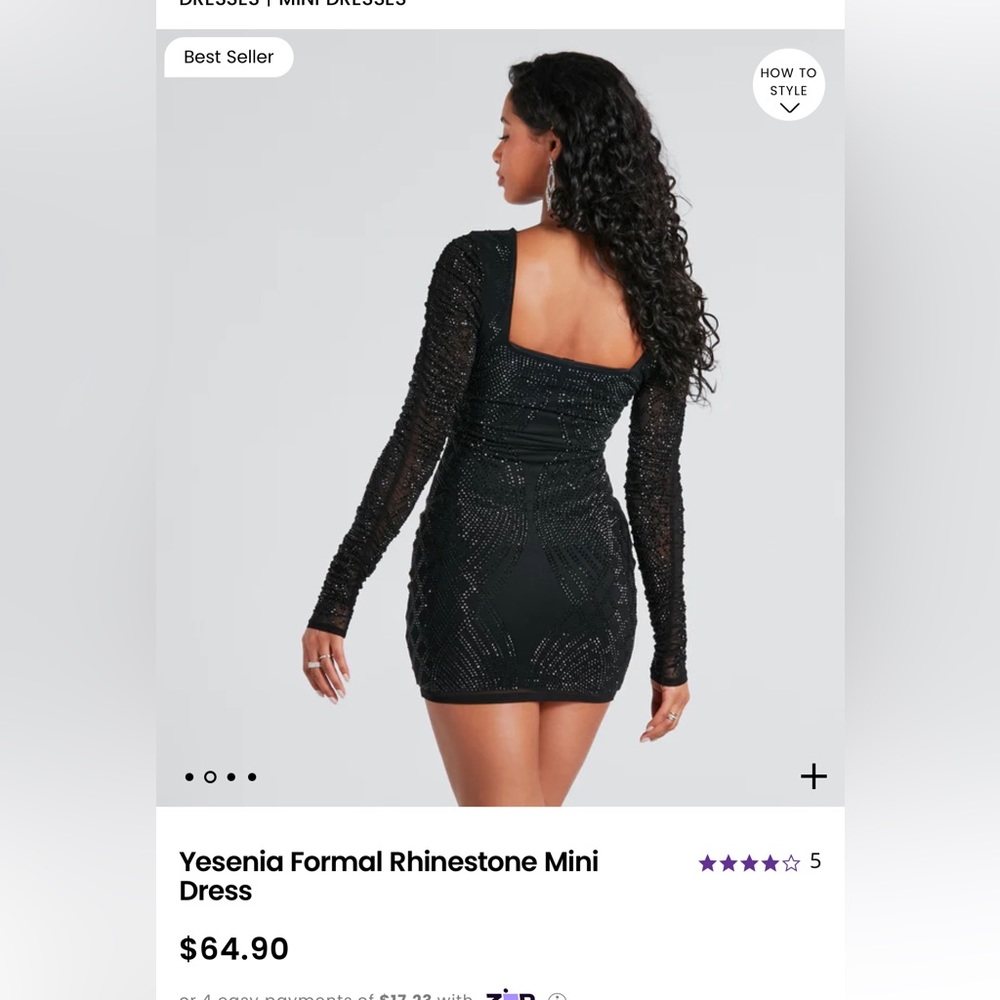 Yesenia Formal Rhinestone Mini Dress